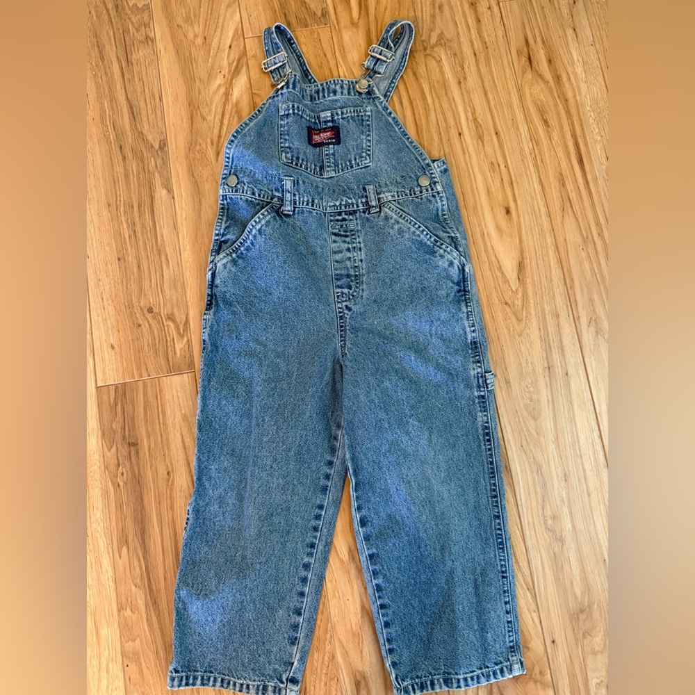 Old Navy Unisex Denim Jean Overalls for Toddler 4T Montana Blue Gender Neutral